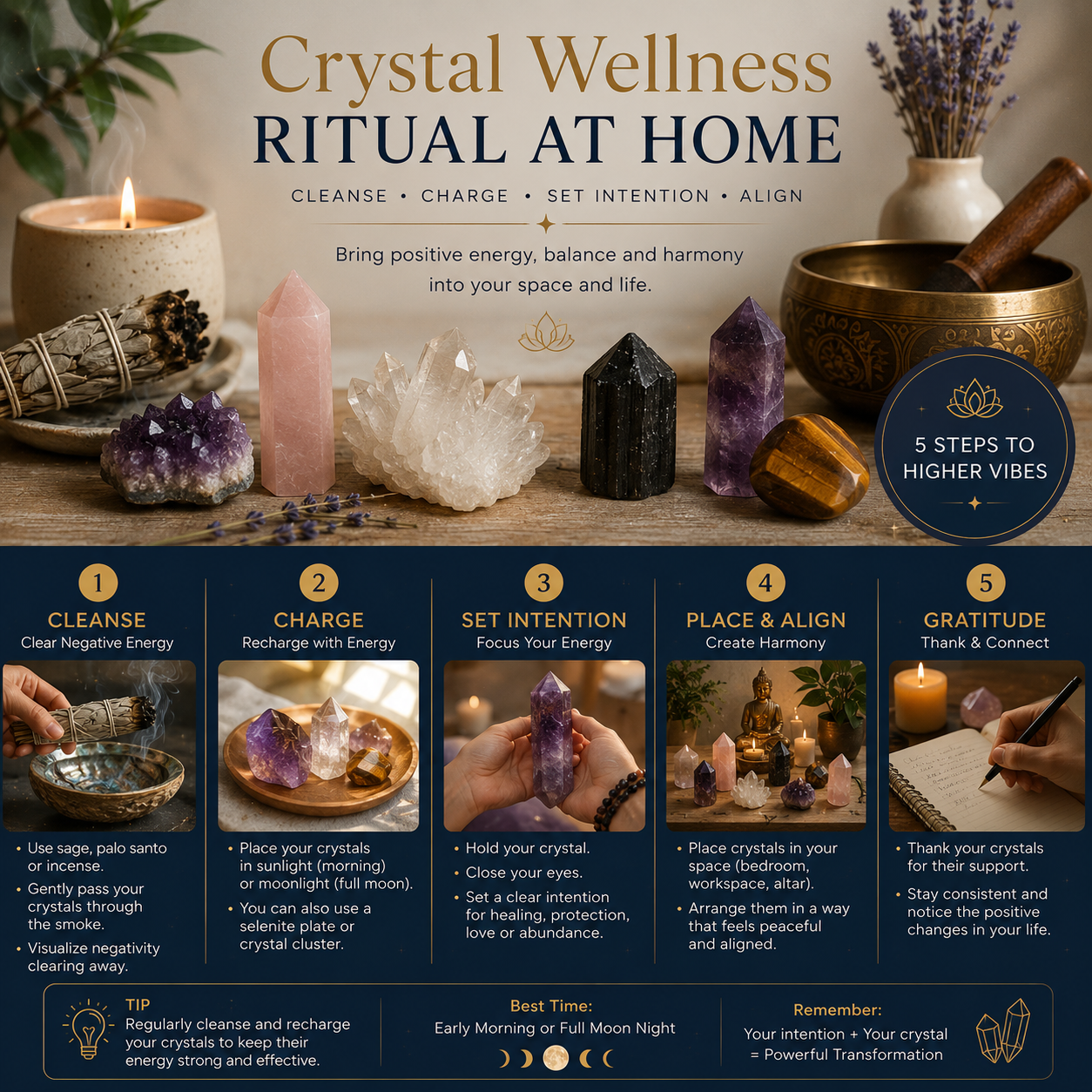 How to Build a Crystal Wellness Ritual at Home