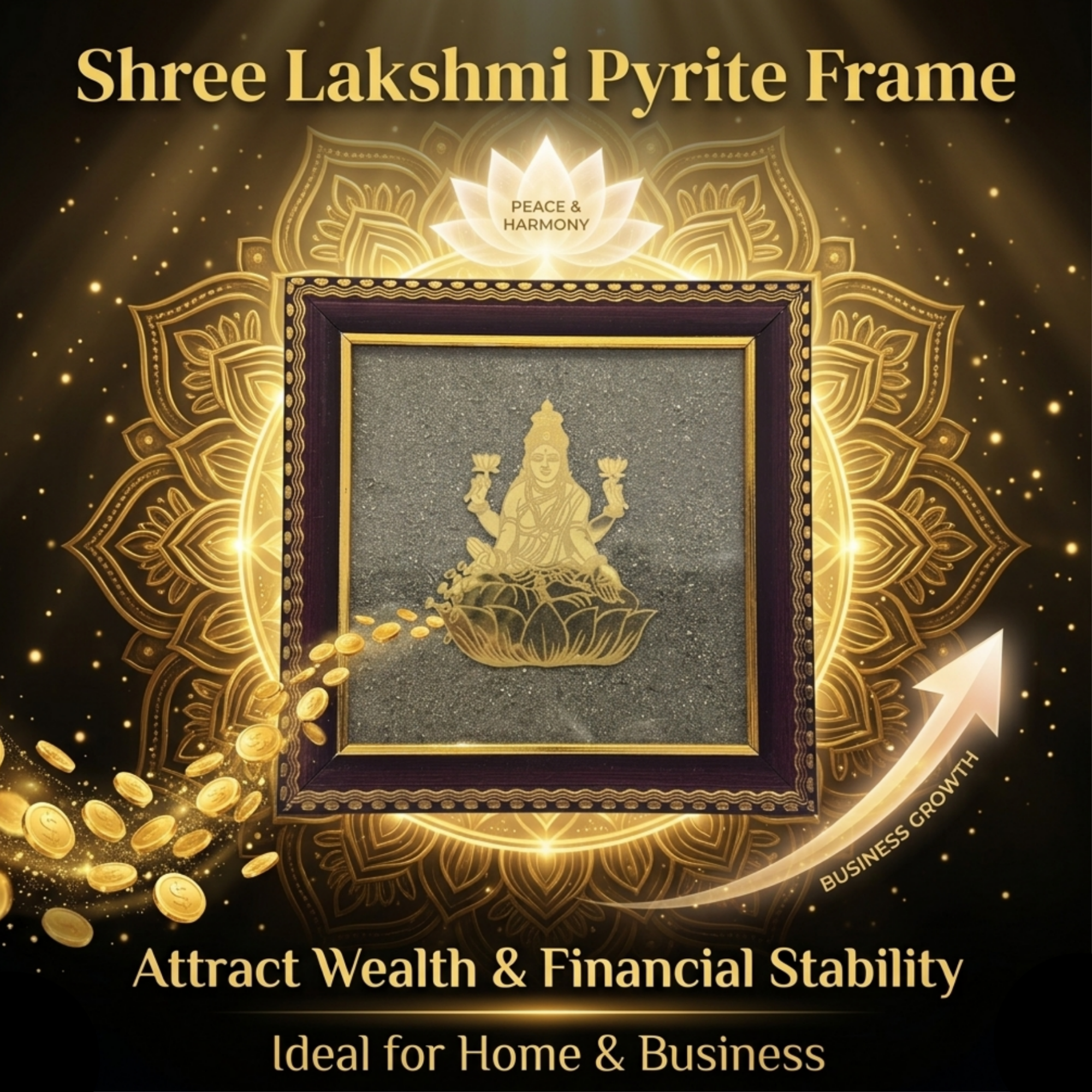Lakshmi Ji Pyrite Frame