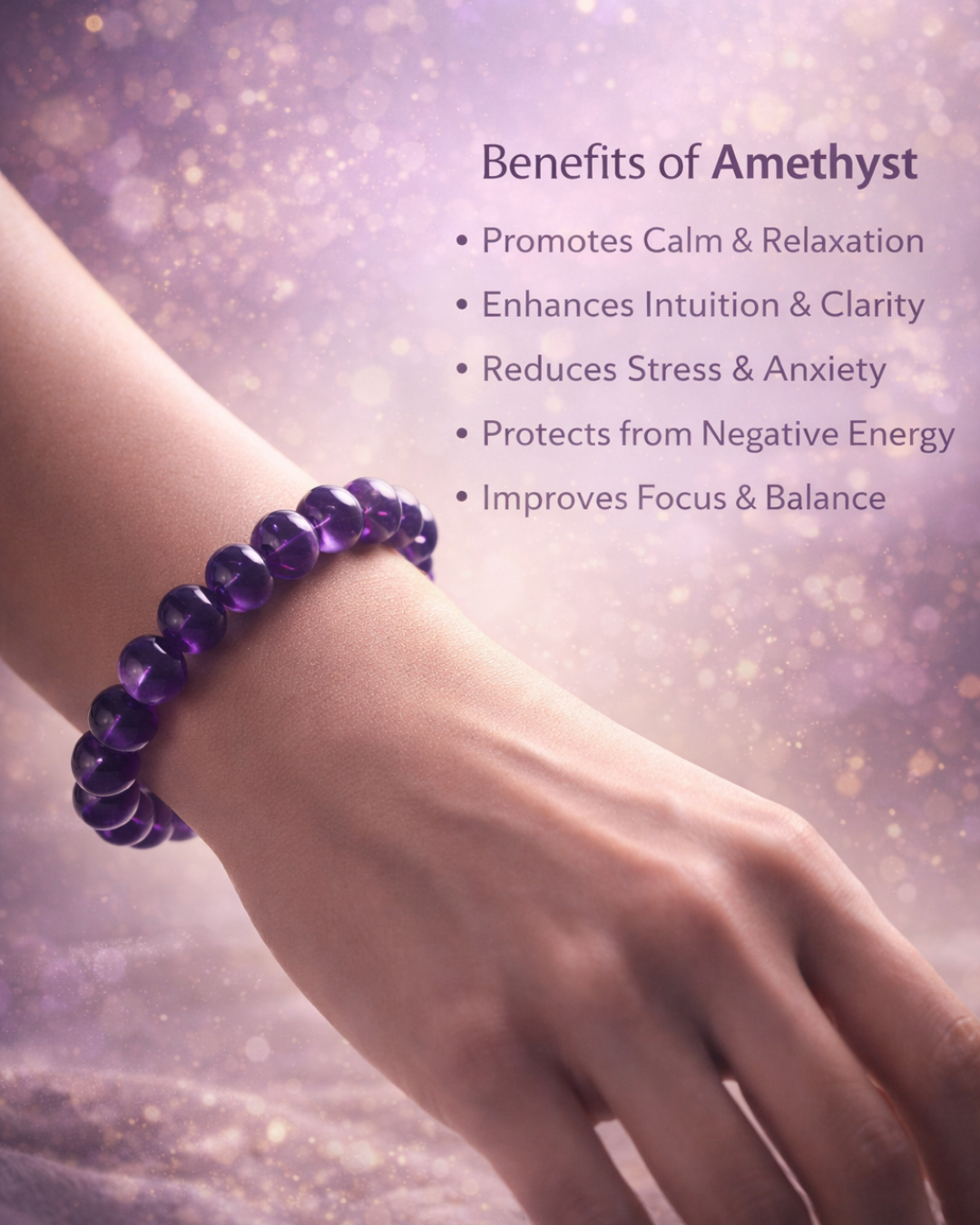 Amethyst Peace Bracelet