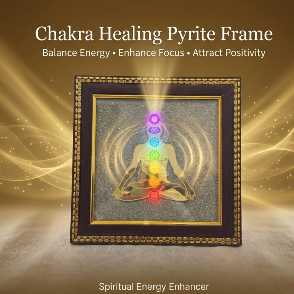 Seven Chakra Pyrite Frame