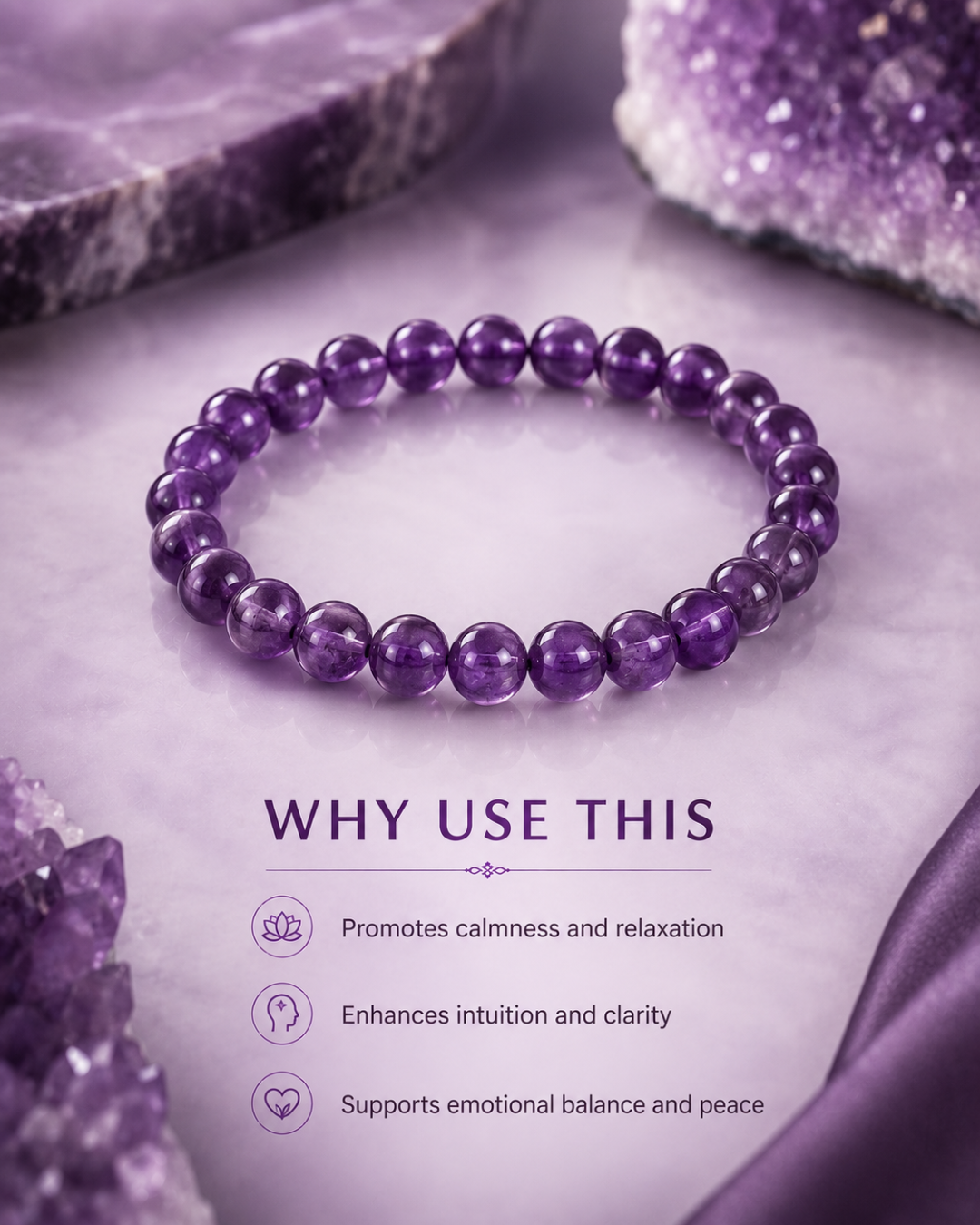 Amethyst Peace Bracelet