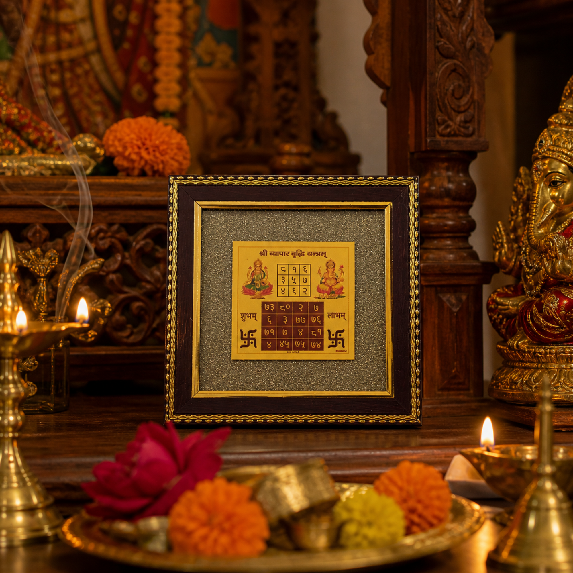 Vyapar Vriddhi Yantra Pyrite Frame