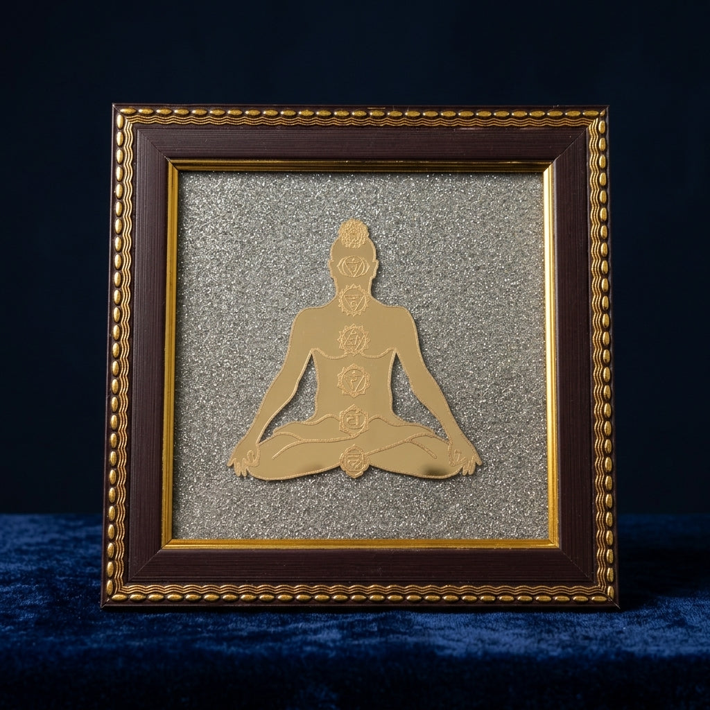 Seven Chakra Pyrite Frame