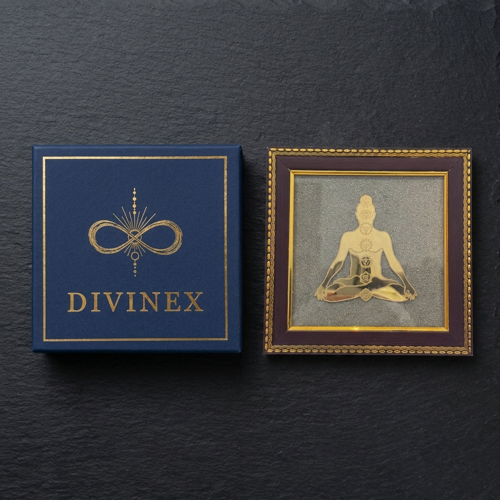 Seven Chakra Pyrite Frame