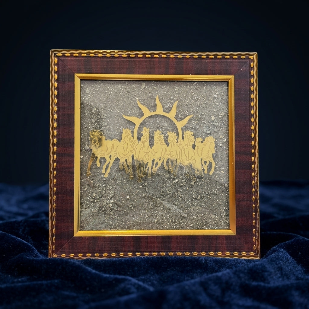 Seven Running Horses Pyrite Frame